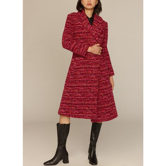 Hutch 'Kat' Pink Wrap Coat Size L - NWT